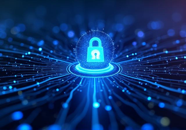 Concetto di sicurezza dei dati e crittografia AI